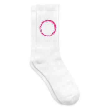 Kreis Rosa - Tennissocken - Weiß - Rechts