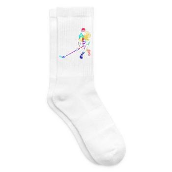 Reflexstarker Floorball Torwart - Tennissocken - Weiß - Rechts