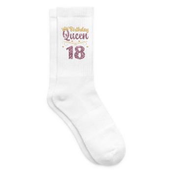 18.Geburtstag Königin 18 Jahre Achtzehn - Tennissocken - Weiß - Rechts