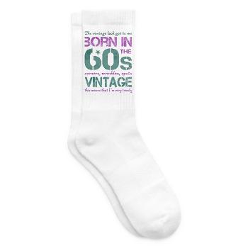 60er Sechziger 60s - Tennissocken - Weiß - Rechts