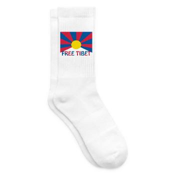 free tibet flagge - Tennissocken - Weiß - Rechts