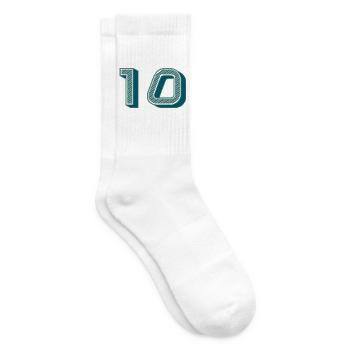 10. 10 YEARS. 10th ANNIVERSARY. 10 YEAR ANNIVERSARY. - Tennis socks - white - Right
