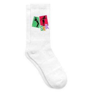 Überschwänglicher Ska Tanzabend - Tennissocken - Weiß - Rechts