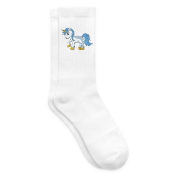 Einhorn - Tennissocken - Weiß - Rechts