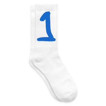 1. 1 JAHR. 1. JAHRESTAG. 1 JAHR GEBURTSTAG - Tennissocken - Weiß - Rechts