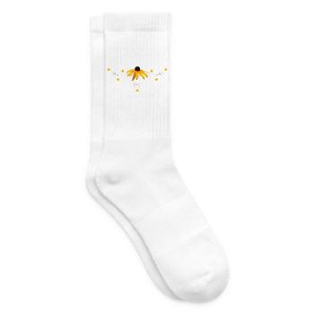 Sonnenhut gelbe Blumen - Tennissocken - Weiß - Rechts