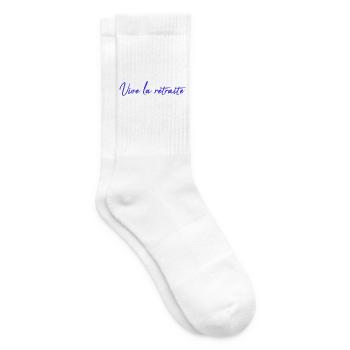 RUHESTAND. GLÜCKLICHER RUHESTAND. GLÜCKLICHER RÜCKZUGSORT - Tennissocken - Weiß - Rechts