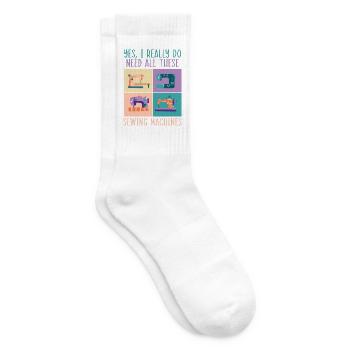 Ja, ich brauche wirklich all diese Nähmaschinen - Tennissocken - Weiß - Rechts