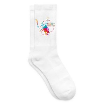 Treffsicherer Tennisaufschlag Rasen - Tennissocken - Weiß - Rechts