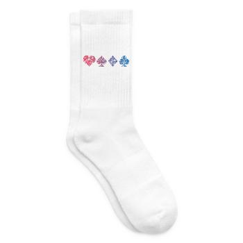 Kartenspiel Kritzelei Schafkopf Kartenspieler - Tennissocken - Weiß - Rechts