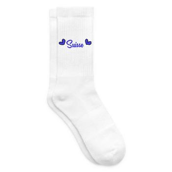 SCHWEIZ. LAND. GENF. HUMOR. LAND - Tennissocken - Weiß - Rechts