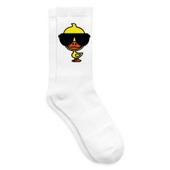 Coole Ente mit Sonnenbrille - Tennissocken - Weiß - Rechts