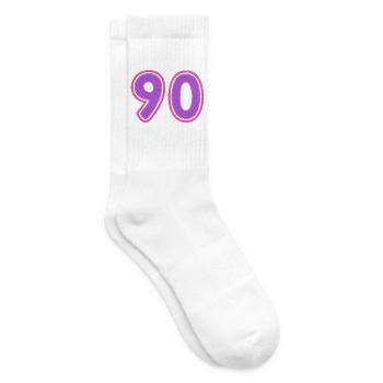90. 90 JAHRE. 90-JÄHRIGES JUBILÄUM. 90-JÄHRIGES JUBILÄUM. - Tennissocken - Weiß - Rechts