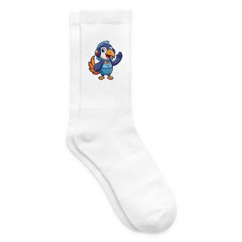 Toucan Funny Cartoon Character Musique de casque - Chaussettes de tennis - blanc - Droite