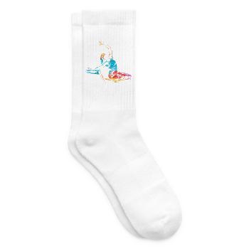 Schwungvolle Pilates Körpermitte - Tennissocken - Weiß - Rechts