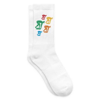 Schwimmen Schwimmer Mädchen Jungen Schwimm Kinder - Tennissocken - Weiß - Rechts