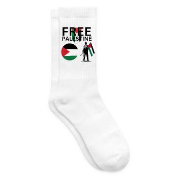 Free Palestine - Tennissocken - Weiß - Rechts