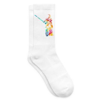 Disziplinierter Kendo Schwertkampf - Tennissocken - Weiß - Rechts