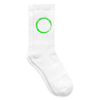 Kreis Symbol Design Grün - Tennissocken - Weiß - Rechts