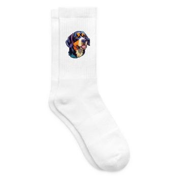 Große Schweizer Sennenhundrasse Cartoon Kawaii Il - Tennissocken - Weiß - Rechts