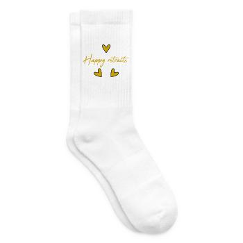 RETRAITE. RETRAITE. RETRAITEE. BONNE RETRAITE - Chaussettes de tennis - blanc - Droite