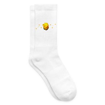 gelbe Rosen - Tennissocken - Weiß - Rechts