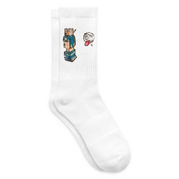 Begeisterter Tischfußball Torjäger - Tennissocken - Weiß - Rechts
