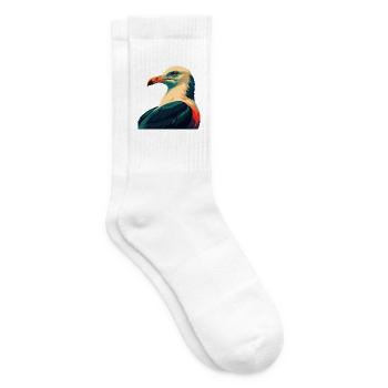 Seagull Cartoon Character Colorful Pet Animal - Tennis socks - white - Right
