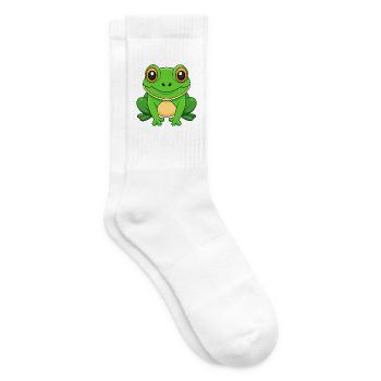 Frosch Niedliches Maskottchen Zeichentrickfigur Kawaii - Tennissocken - Weiß - Rechts