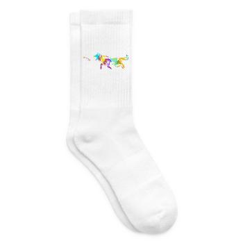 Rasender Discdogging Hundesportler - Tennissocken - Weiß - Rechts