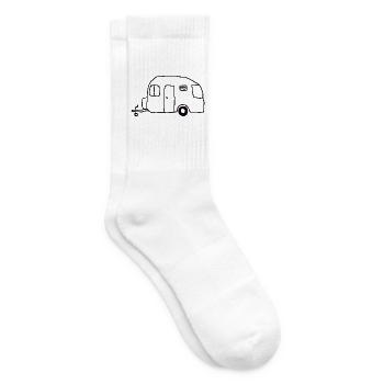 wohnwagen zeichnung - Tennissocken - Weiß - Rechts
