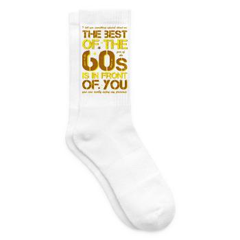 60er 60s 60's Sechziger Jahre - Tennissocken - Weiß - Rechts