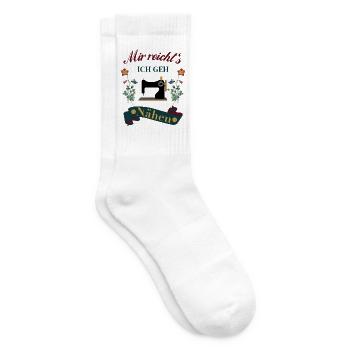 Näherin Nähen mir reicht`s - Tennissocken - Weiß - Rechts
