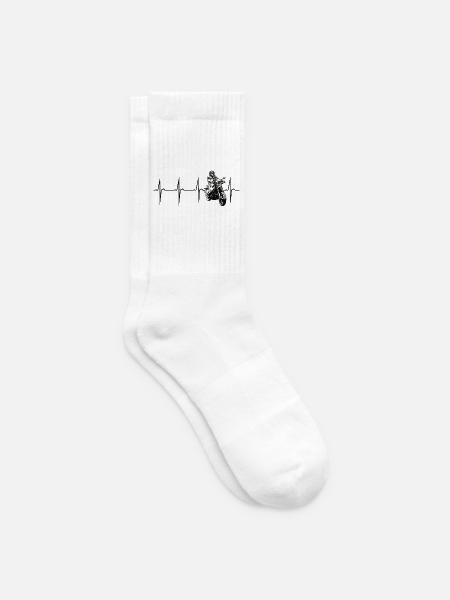 mein herz schlägt für motorradfahren - Tennissocken - Weiß
