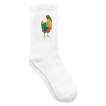 Huhn - Tennissocken - Weiß - Rechts
