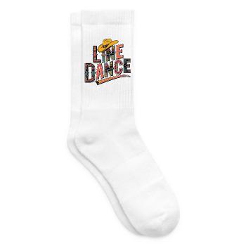 Line Dance mein Hobby - meine Passion - mein Ding - Tennissocken - Weiß - Rechts