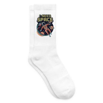 I Need Space - Tennis socks - white - Right