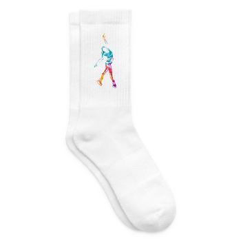 Anmutige Schlittschuhläuferin Kür - Tennissocken - Weiß - Rechts