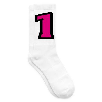 1. 1 JAHR. 1. JAHRESTAG. 1 JAHR GEBURTSTAG - Tennissocken - Weiß - Rechts