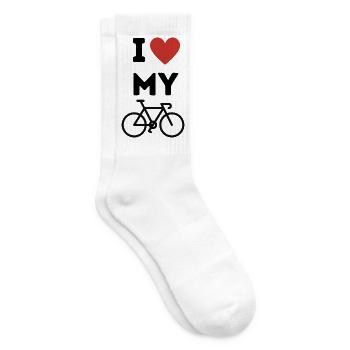Cycling love - Tennis socks - white - Right