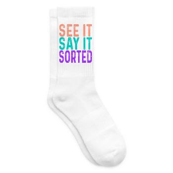 see it say it sorted - Tennissocken - Weiß - Rechts