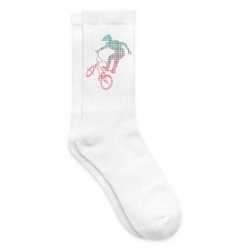 BMX Stunts Bike Tricks verpixelt Fahrrad BMX - Tennissocken - Weiß - Rechts