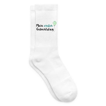 Mein erster Geburtstag - Tennissocken - Weiß - Rechts