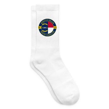 Winston Salem North Carolina Flagge USA Souvenir - Tennissocken - Weiß - Rechts