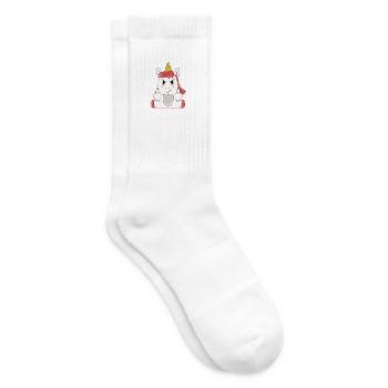 Angry Unicorn Süßes Saures Einhorn Böses Geschenk - Tennissocken - Weiß - Rechts