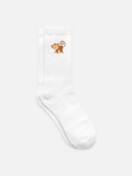 Affe Äffchen - Tennissocken - Weiß