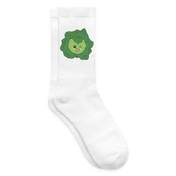 Salad Vegetable Costume Carnival Carnival Partner Shirt - Tennis socks - white - Right