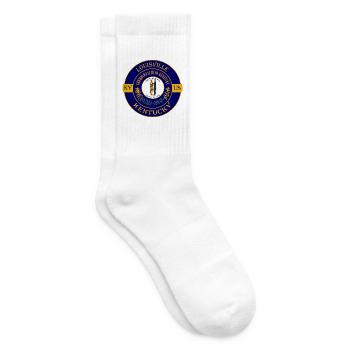 Louisville Kentucky Flagge USA Reise Souvenir Abzeichen - Tennissocken - Weiß - Rechts