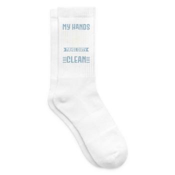 Meine Hände mögen schmutzig sein, aber mein Geld i - Tennissocken - Weiß - Rechts