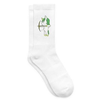 Bogenschießen Einhorn Pfeil Bogen - Tennissocken - Weiß - Rechts